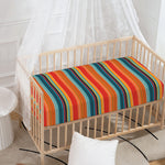 Ethnic Mexican Blanket Pattern Print Baby Crib Sheet