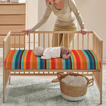 Ethnic Mexican Blanket Pattern Print Baby Crib Sheet