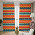 Ethnic Mexican Blanket Pattern Print Dimout Pencil Pleat Curtains