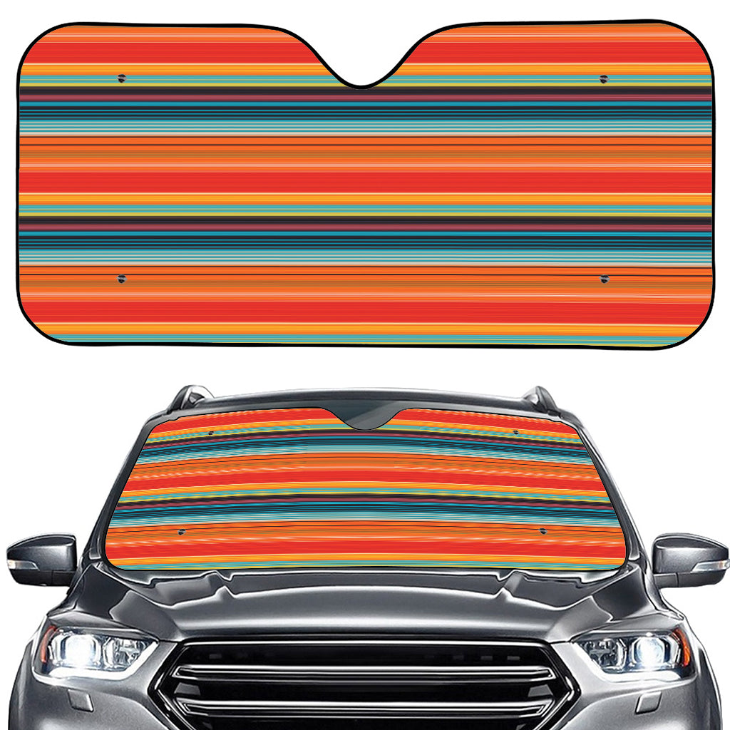 Ethnic Mexican Blanket Pattern Print Car Windshield Sun Shade