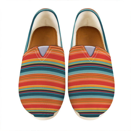 Ethnic Mexican Blanket Pattern Print Casual Shoes