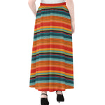 Ethnic Mexican Blanket Pattern Print Chiffon Maxi Skirt