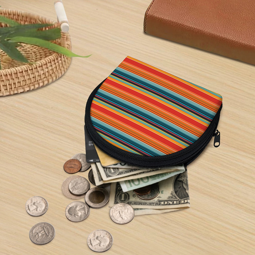 Ethnic Mexican Blanket Pattern Print Coin Purse