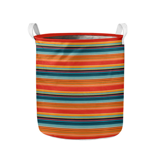 Ethnic Mexican Blanket Pattern Print Collapsible Laundry Basket