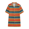 Ethnic Mexican Blanket Pattern Print Cotton Hawaiian Shirt