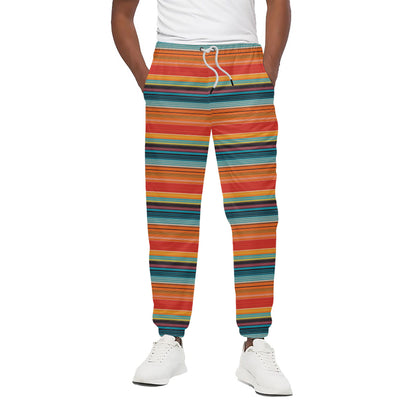 Ethnic Mexican Blanket Pattern Print Cotton Pants