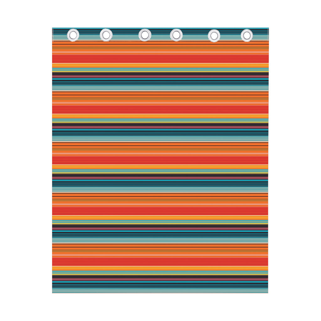 Ethnic Mexican Blanket Pattern Print Curtain