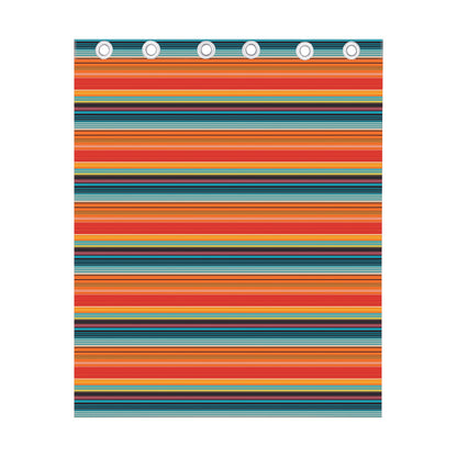 Ethnic Mexican Blanket Pattern Print Curtain