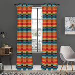 Ethnic Mexican Blanket Pattern Print Curtain