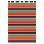 Ethnic Mexican Blanket Pattern Print Curtain