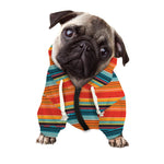 Ethnic Mexican Blanket Pattern Print Dog Zip Up Hoodie