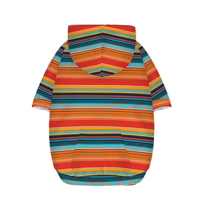 Ethnic Mexican Blanket Pattern Print Dog Zip Up Hoodie
