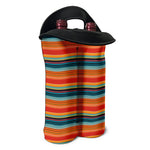 Ethnic Mexican Blanket Pattern Print Double Neoprene Wine Tote