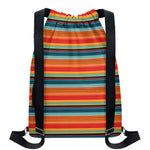Ethnic Mexican Blanket Pattern Print Drawstring Backpack
