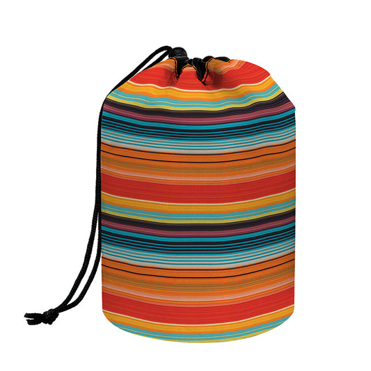 Ethnic Mexican Blanket Pattern Print Drawstring Makeup Bag