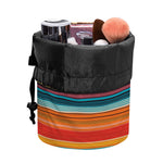 Ethnic Mexican Blanket Pattern Print Drawstring Makeup Bag