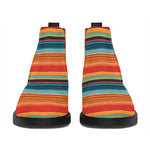 Ethnic Mexican Blanket Pattern Print Flat Ankle Boots