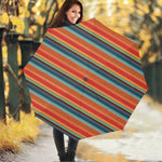 Ethnic Mexican Blanket Pattern Print Foldable Umbrella