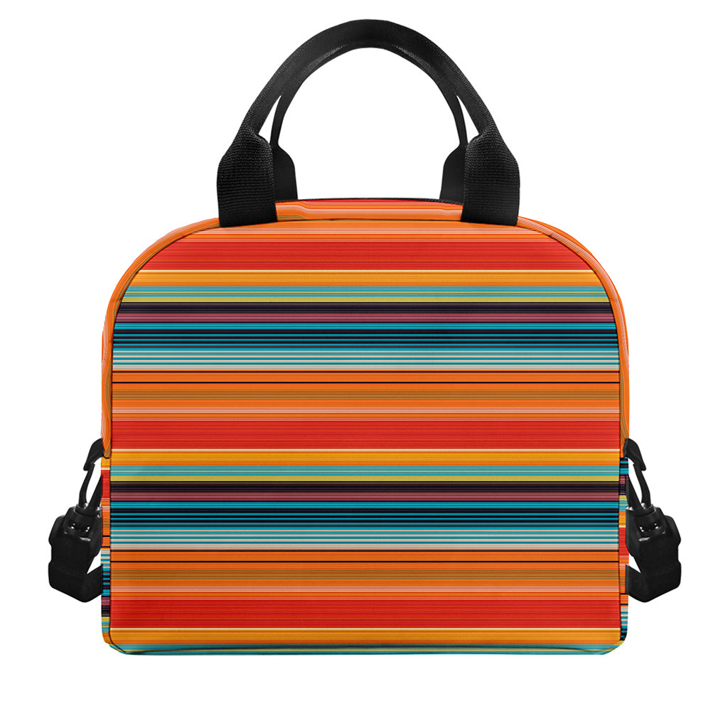 Ethnic Mexican Blanket Pattern Print Insulated Lunch Bag