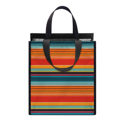 Ethnic Mexican Blanket Pattern Print Insulated Lunch Tote