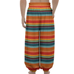 Ethnic Mexican Blanket Pattern Print Lantern Pants
