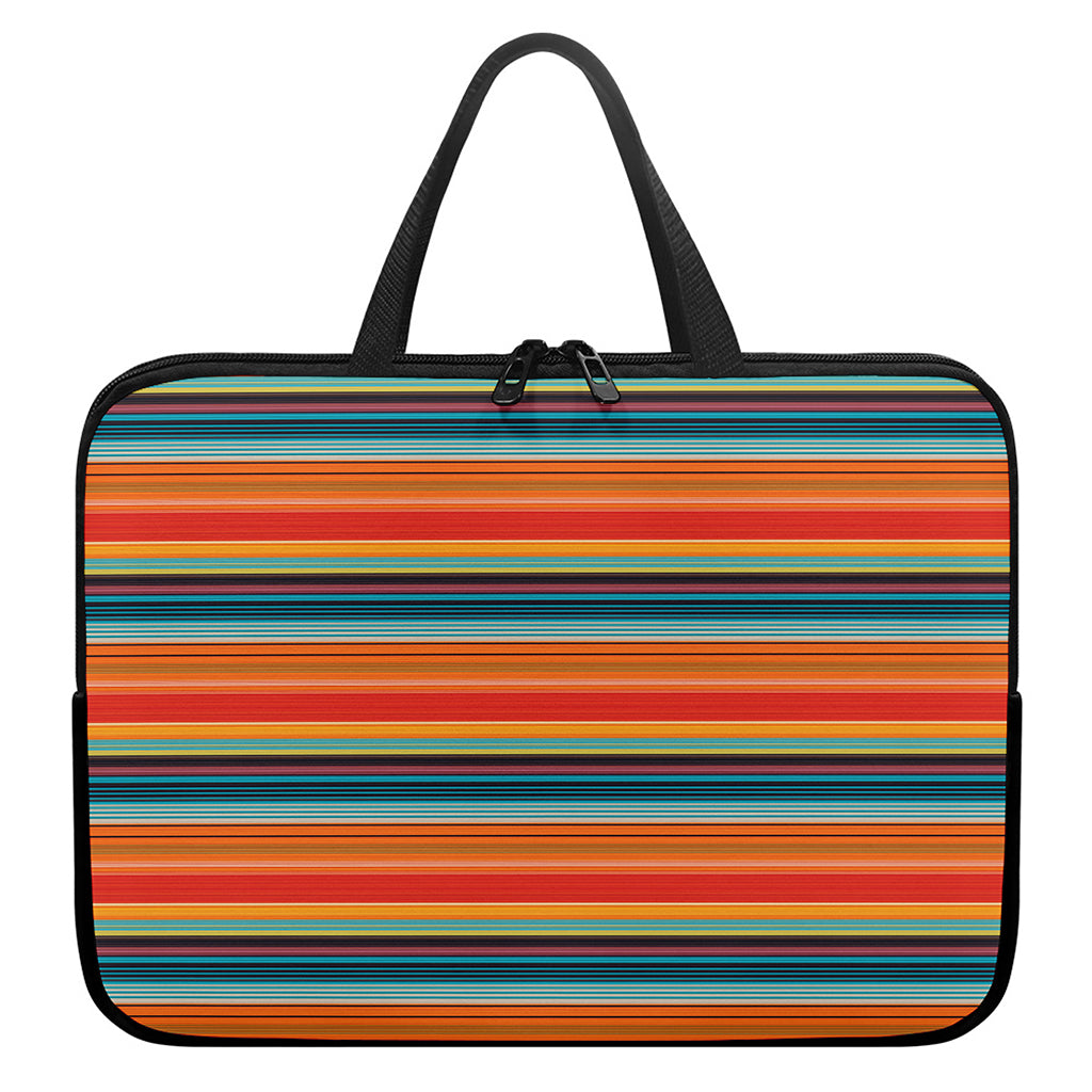 Ethnic Mexican Blanket Pattern Print Laptop Sleeve With Handle