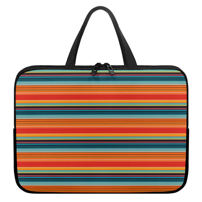 Ethnic Mexican Blanket Pattern Print Laptop Sleeve With Handle