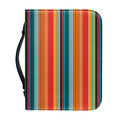 Ethnic Mexican Blanket Pattern Print Leather Bible Cover