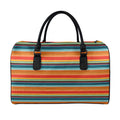 Ethnic Mexican Blanket Pattern Print Leather Duffel Bag