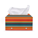 Ethnic Mexican Blanket Pattern Print Leather Tissue Box Cover