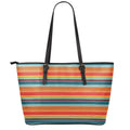 Ethnic Mexican Blanket Pattern Print Leather Tote Bag With Zipper