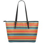 Ethnic Mexican Blanket Pattern Print Leather Tote Bag