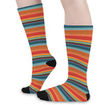 Ethnic Mexican Blanket Pattern Print Long Socks