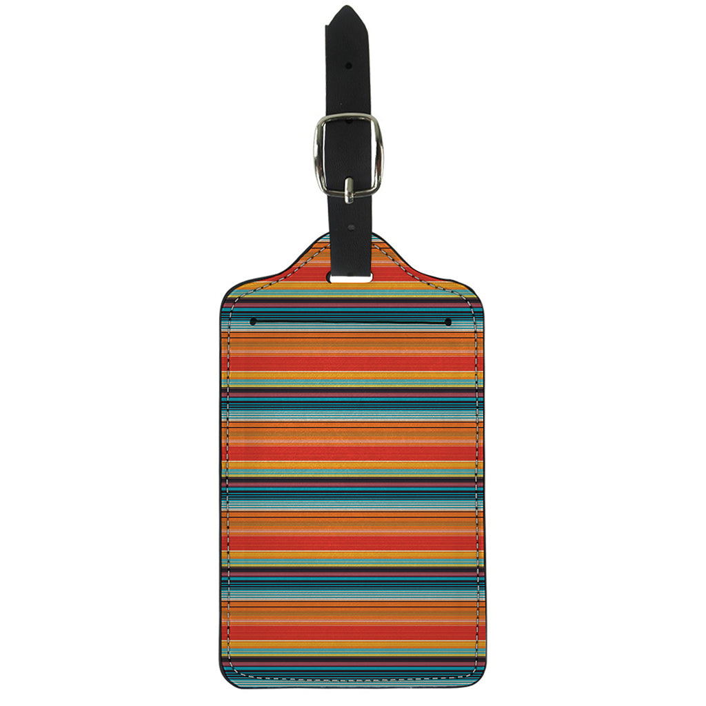 Ethnic Mexican Blanket Pattern Print Luggage Tag