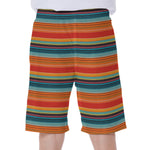 Ethnic Mexican Blanket Pattern Print Men's Beach Shorts