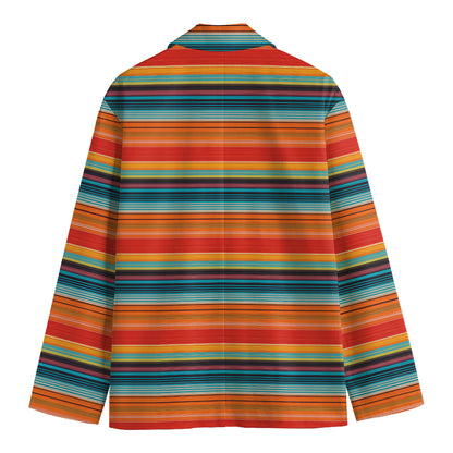 Ethnic Mexican Blanket Pattern Print Men's Blazer
