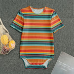 Ethnic Mexican Blanket Pattern Print Men's Bodysuit