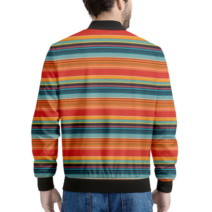 Ethnic Mexican Blanket Pattern Print Men's Bomber Jacket