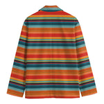 Ethnic Mexican Blanket Pattern Print Men's Cotton Blazer