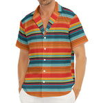 Ethnic Mexican Blanket Pattern Print Men's Deep V-Neck Shirt