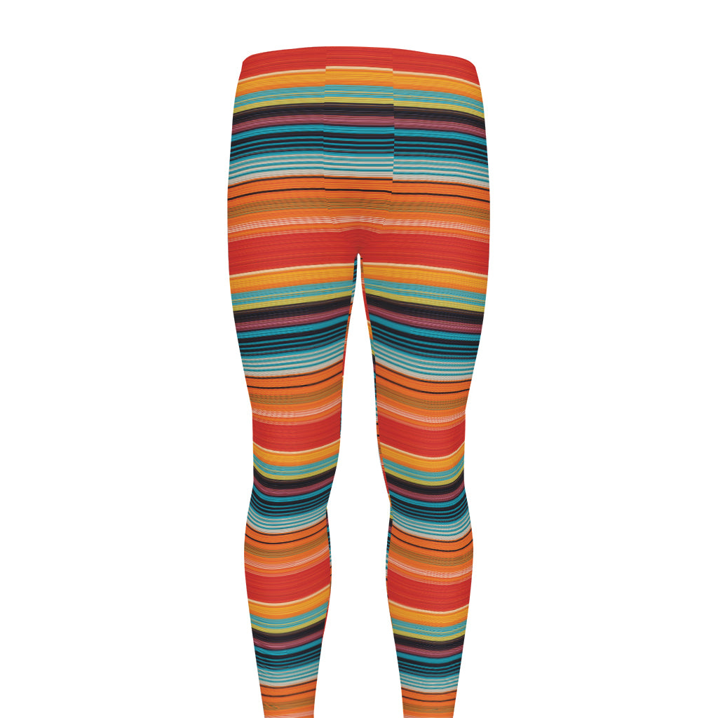 Ethnic Mexican Blanket Pattern Print Men's leggings