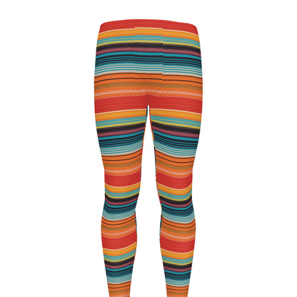 Ethnic Mexican Blanket Pattern Print Men's leggings