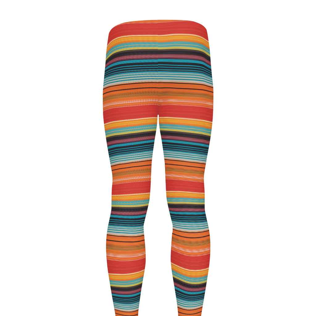 Ethnic Mexican Blanket Pattern Print Men's leggings