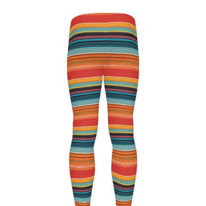 Ethnic Mexican Blanket Pattern Print Men's leggings