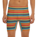 Ethnic Mexican Blanket Pattern Print Men's Long Boxer Briefs
