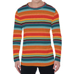 Ethnic Mexican Blanket Pattern Print Men's Long Sleeve T-Shirt