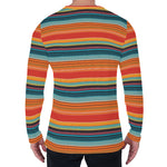 Ethnic Mexican Blanket Pattern Print Men's Long Sleeve T-Shirt