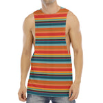 Ethnic Mexican Blanket Pattern Print Men's Muscle Tank Top