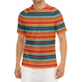 Ethnic Mexican Blanket Pattern Print Men's Short Sleeve Rash Guard