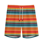 Ethnic Mexican Blanket Pattern Print Men's Sports Shorts